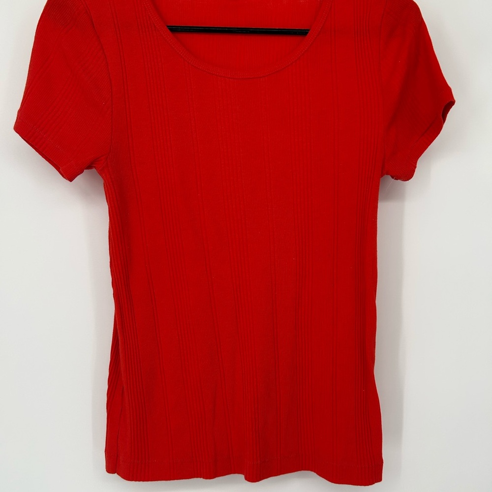 Madewell Vibrant Red Short Sleeve Tee